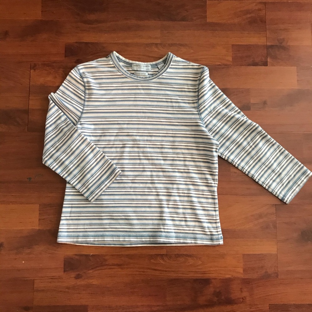 Vintage Valerie Stevens Striped Long-sleeved Shirt